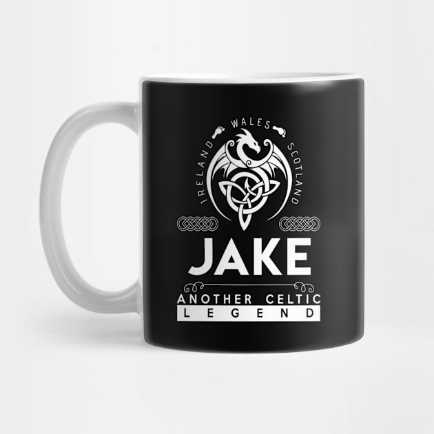 Jake Name T Shirt - Another Celtic Legend Jake Dragon Gift Item by harpermargy8920